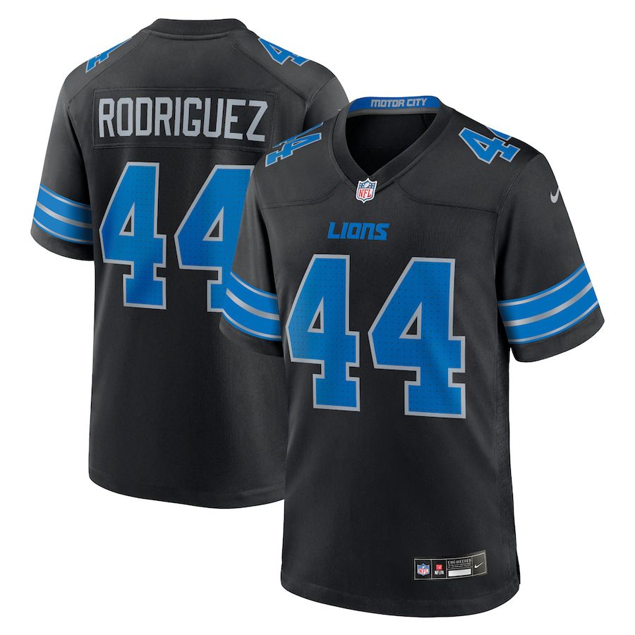 Men Detroit Lions #44 Malcolm Rodriguez Nike Black 2nd Alternate Game NFL Jersey->detroit lions->NFL Jersey